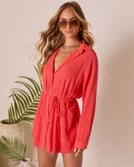 Wave Whisper Long Sleeve Romper