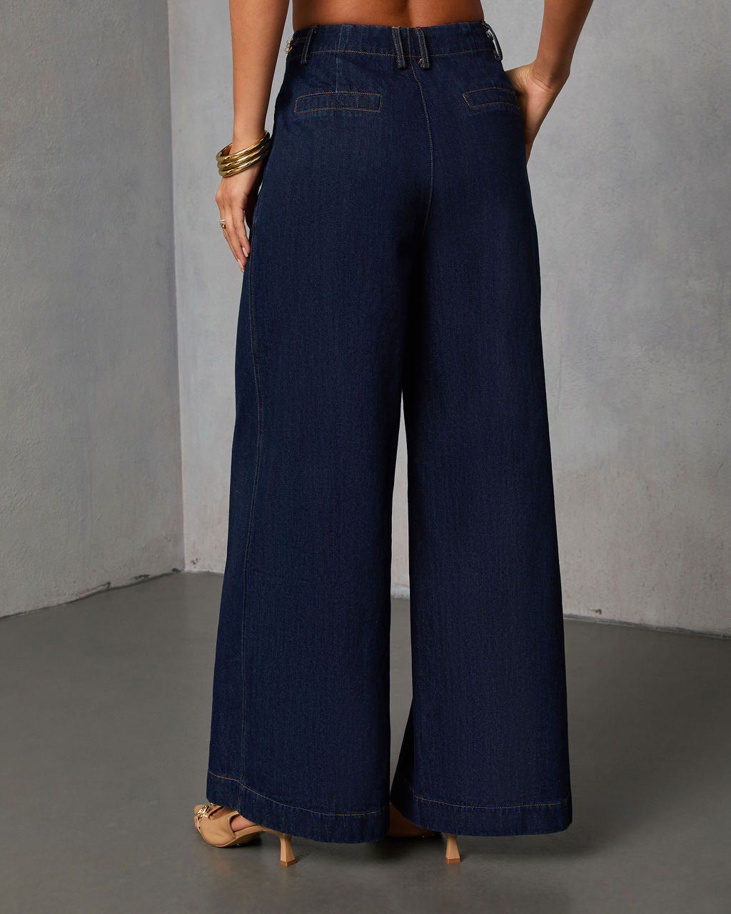 Annise Rigid High Waisted Wide Leg Jeans