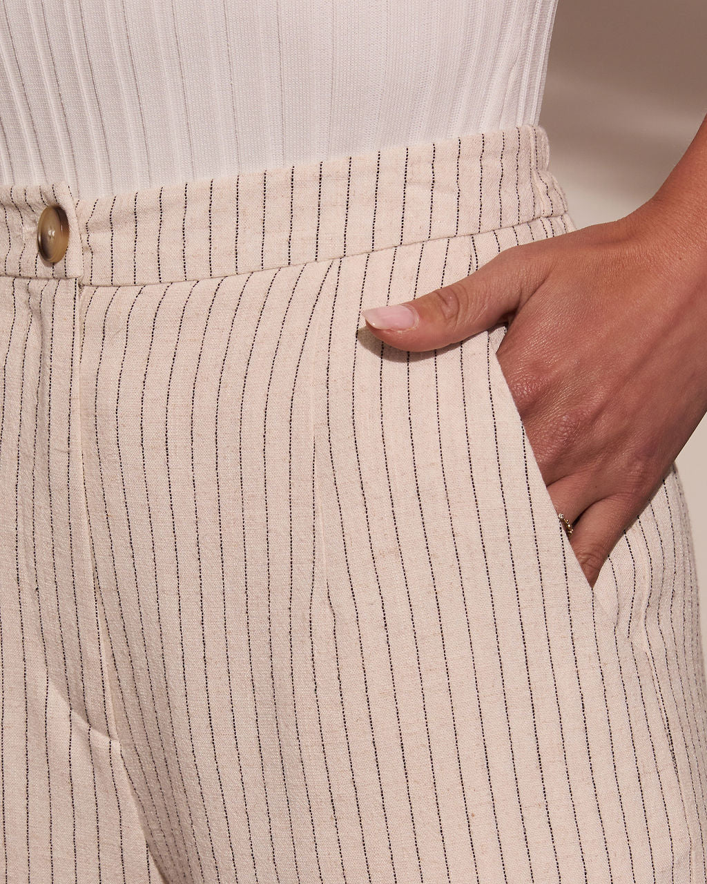 Juliet Days Striped High Rise Shorts