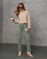 Denton Mid Rise Straight Leg Utility Jeans