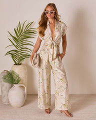 Solla Front Tie Crop Top