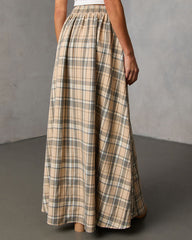 Foxcroft Plaid Maxi Skirt