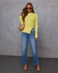 Reina Ribbed Mockneck Top