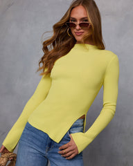 Reina Ribbed Mockneck Top