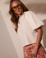 Delphi Poplin Short Sleeve Top