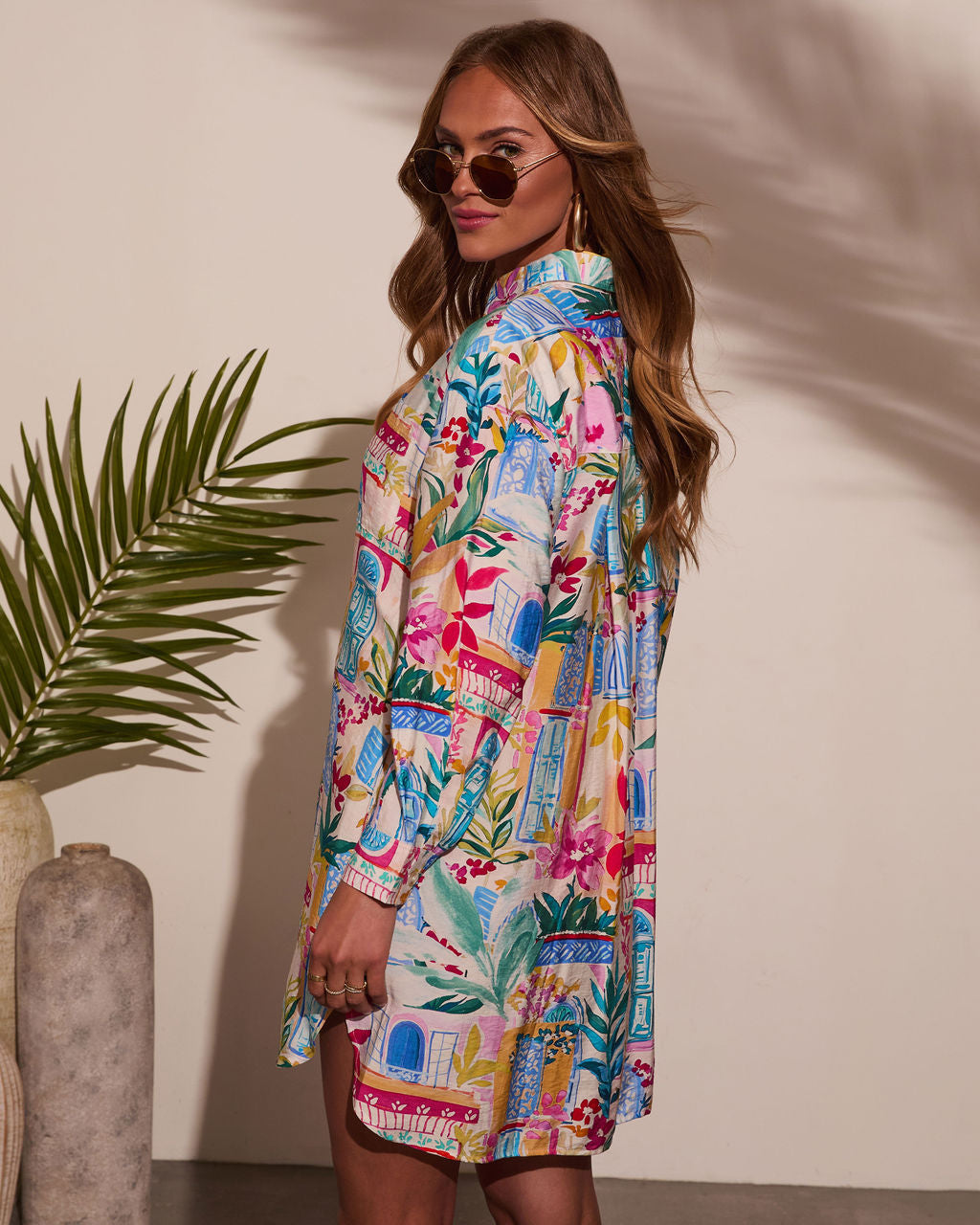 Queen Retro Printed Shirt Dress