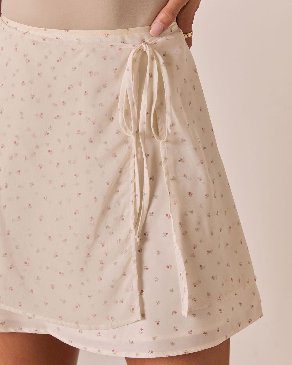Larke Floral Wrap Mini Skirt