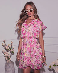 Molly Ruffle Floral Mini Dress
