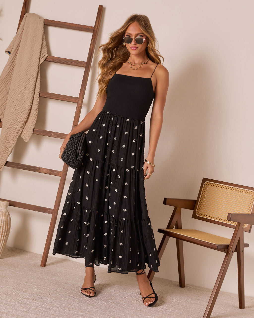 Moonflower Tiered Floral Maxi Dress