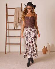 Rodeo Dreamer Faux Suede Corset Top