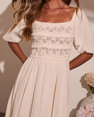 Mystic Dawn Peasant Maxi Dress