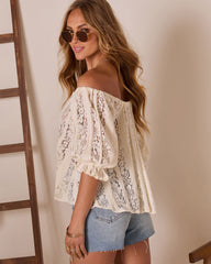 Munie Lace Quarter Sleeve Blouse