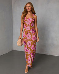 Wild Fig Cowl Maxi Dress