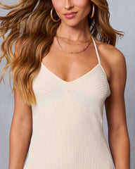 Knit Kiss Halter Midi Dress