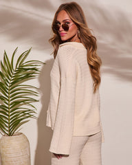Lost In Laguna Knit Button Down Top