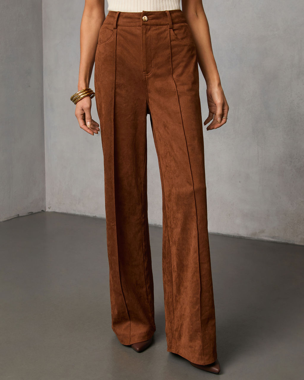 Lioren Suede Flare Pants