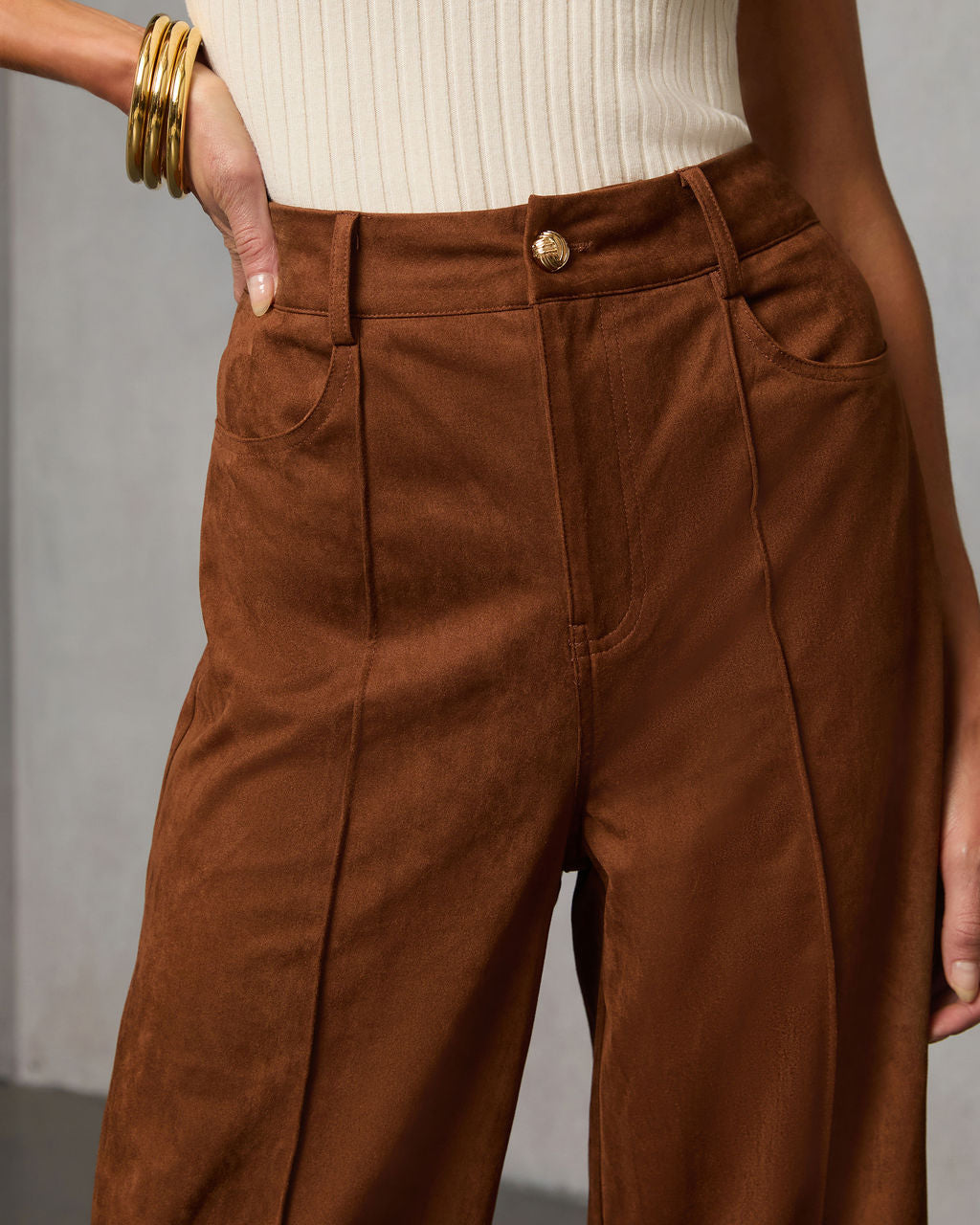 Lioren Suede Flare Pants
