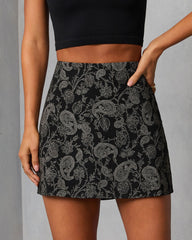 Wanderlune Printed Mini Skirt