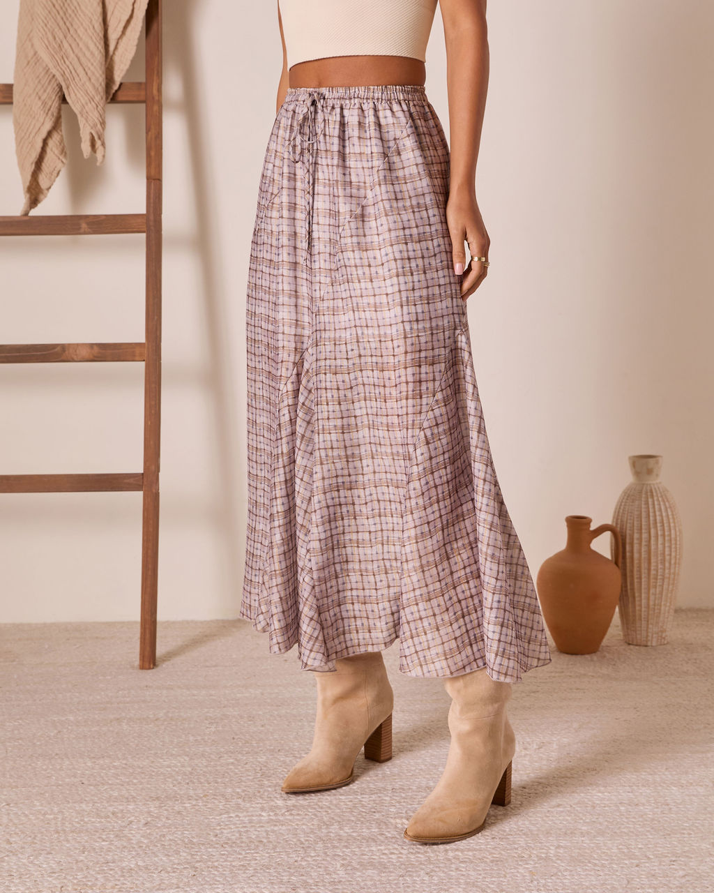 Range Romance Drawstring Maxi Skirt