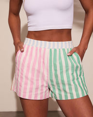 Soft Serve Stripe Color Block Shorts
