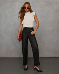 Tacie Mockneck Ruffle Sleeve Blouse