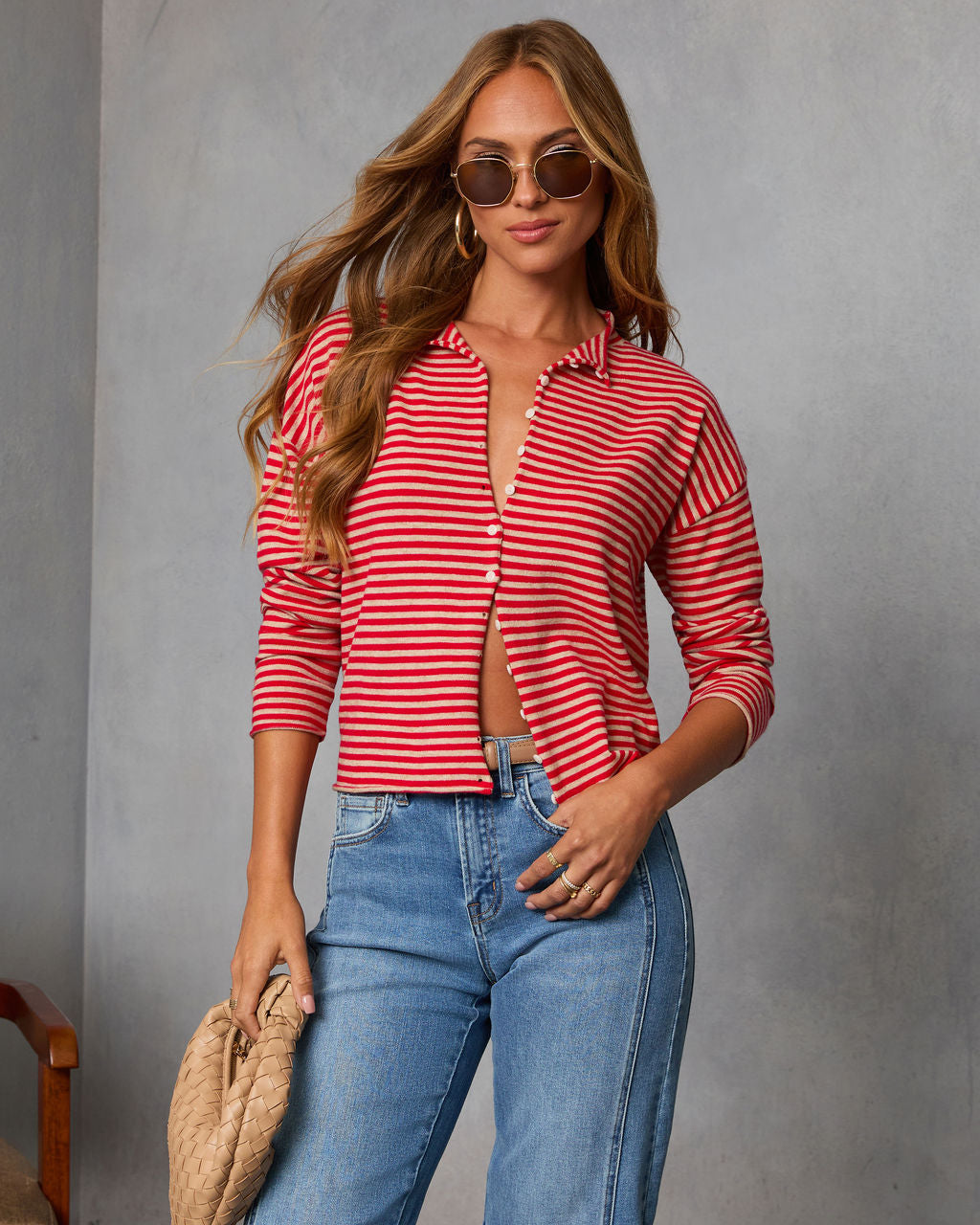 Madeley Contrast Striped Cardigan