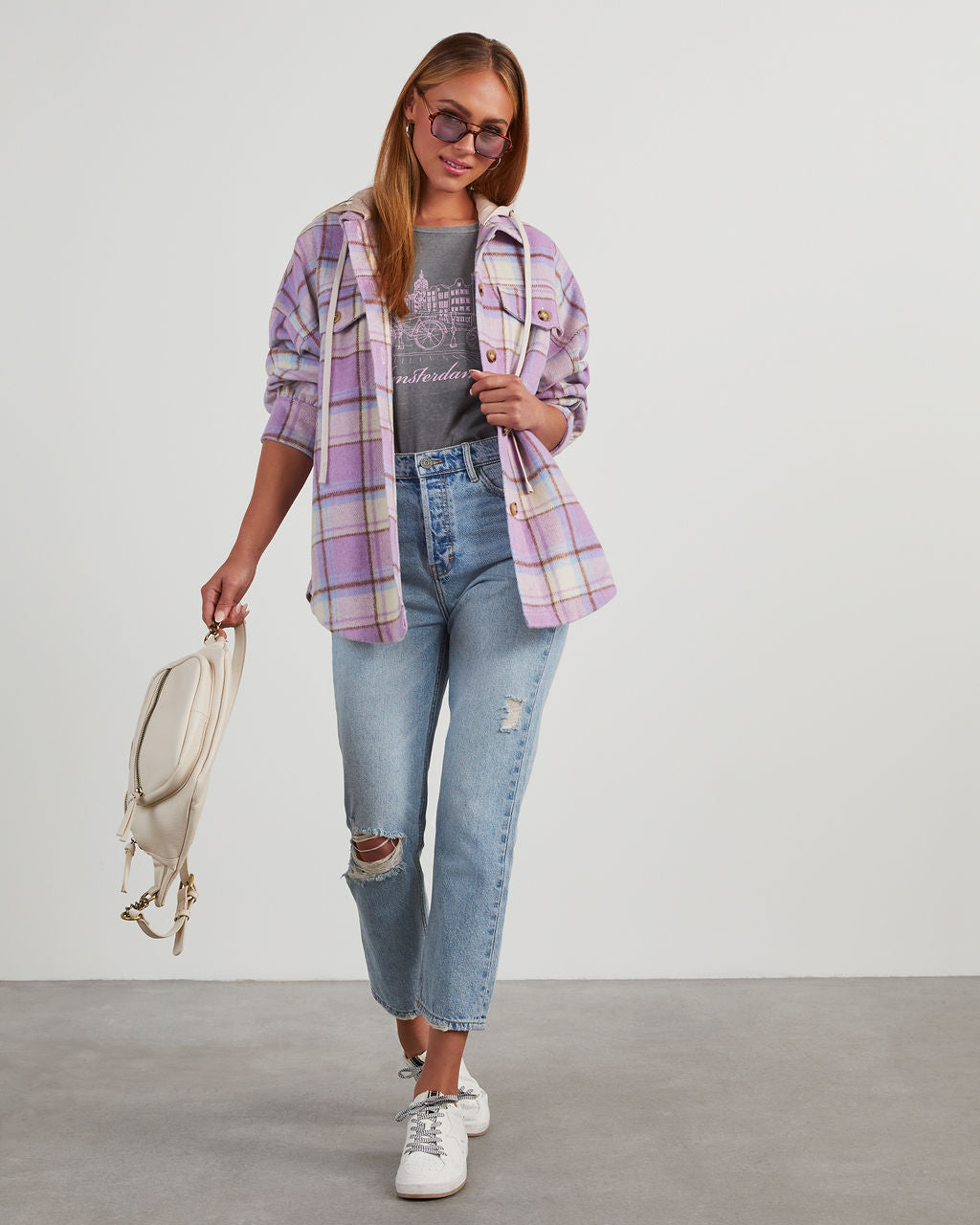 Vaughn Plaid Hooded Shacket