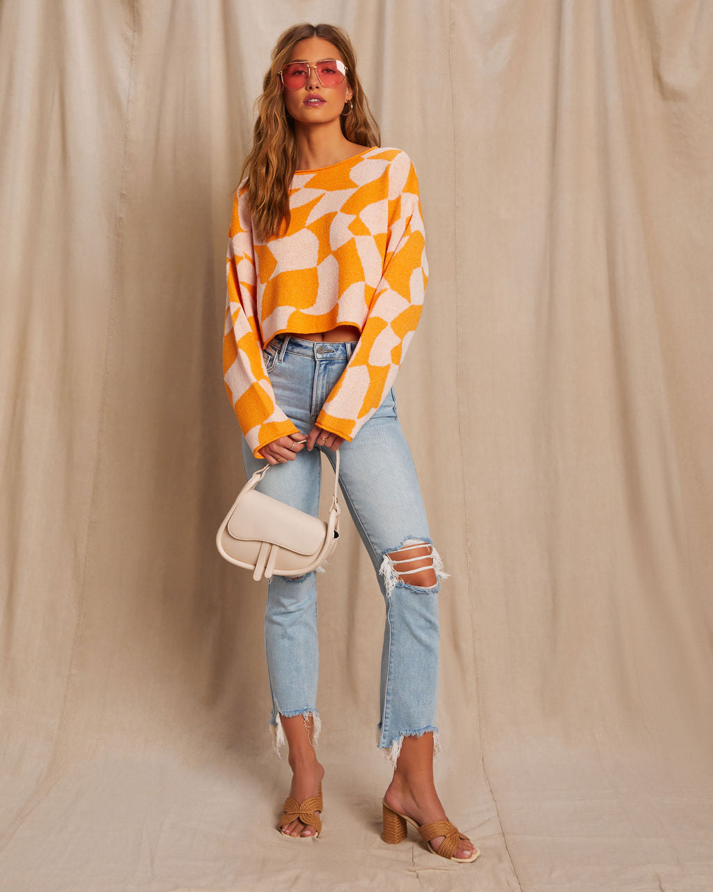 Rowyn Checkered Abstract Sweater