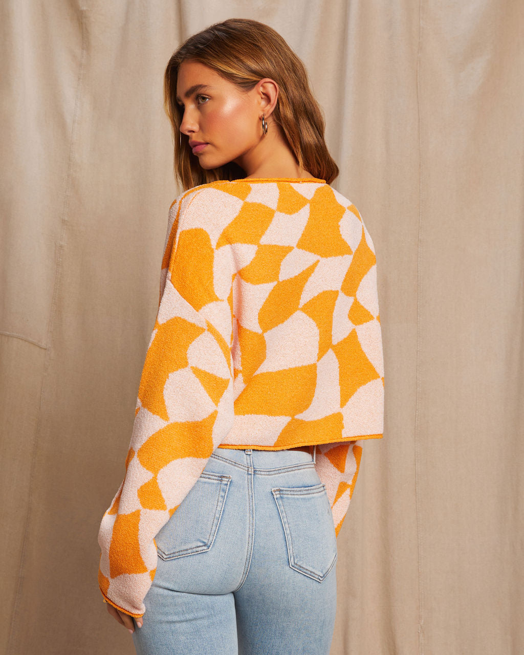 Rowyn Checkered Abstract Sweater