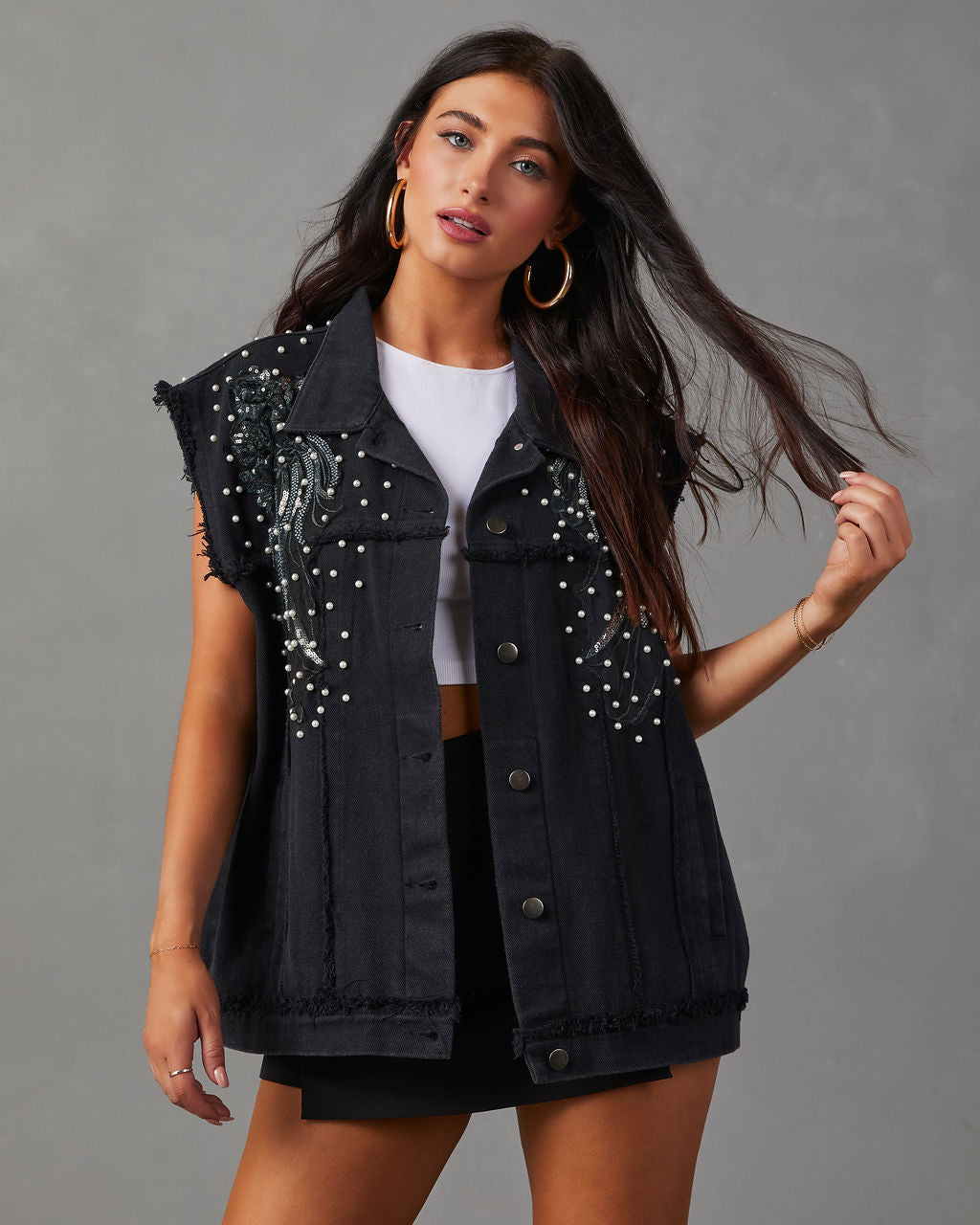 Kearney Oversized Statement Denim Vest