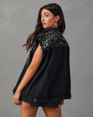 Kearney Oversized Statement Denim Vest