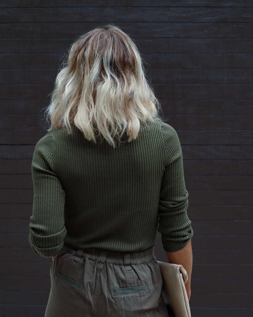 Montclair Cutout Ribbed Knit Sweater Top