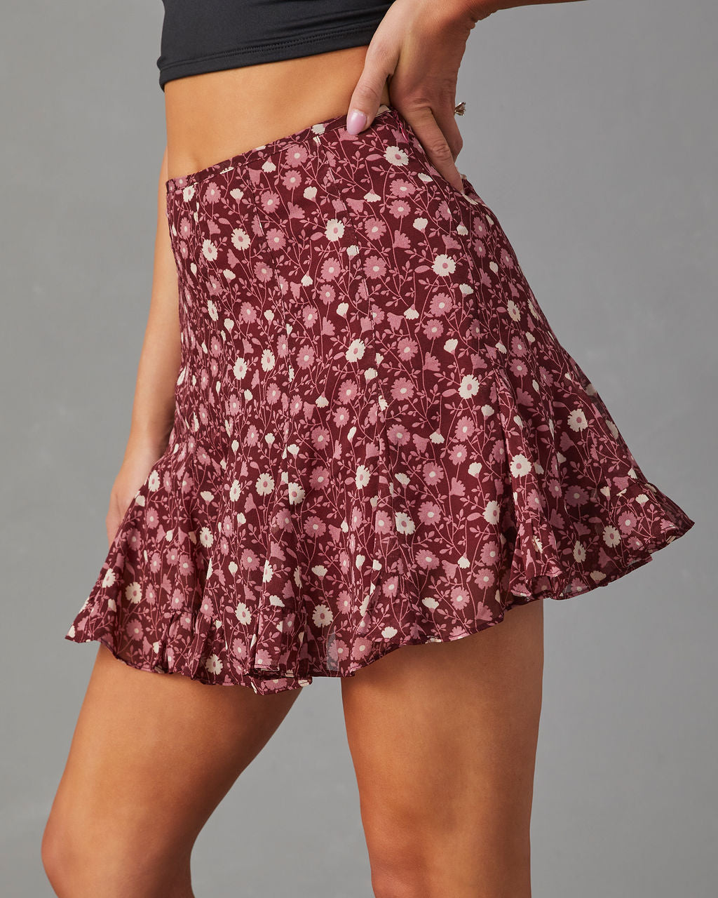 Briar Floral Ruffle Mini Skort