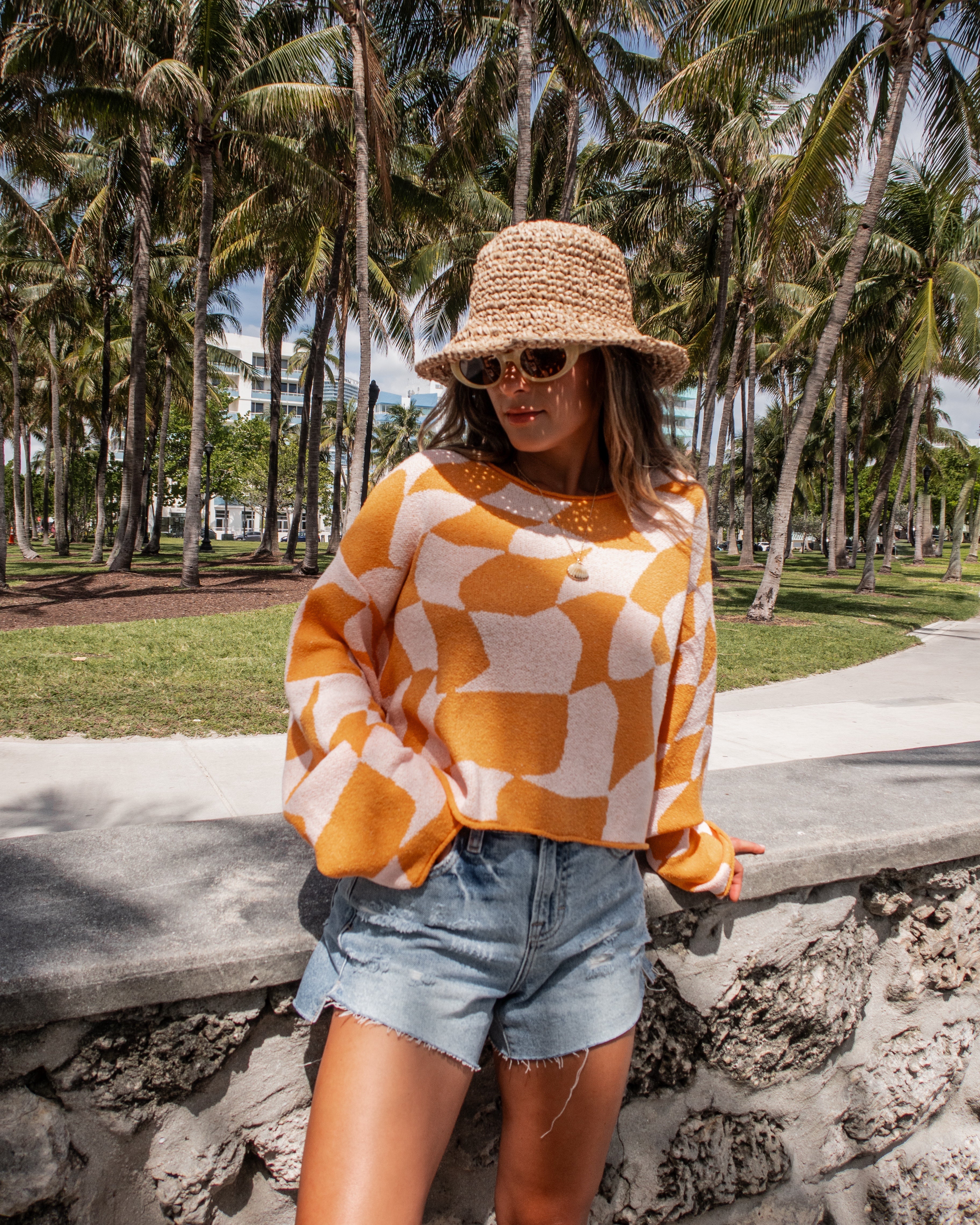 Rowyn Checkered Abstract Sweater